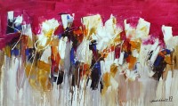 Mashkoor Raza, 36 x 60 Inch, Oil on Canvas, Abstract Painting, AC-MR-231